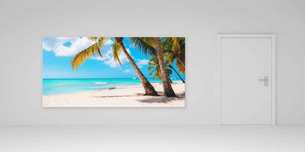 Büyük Ebat Tropikal Plaj ve Palmiye Duvar Dekoru 14031