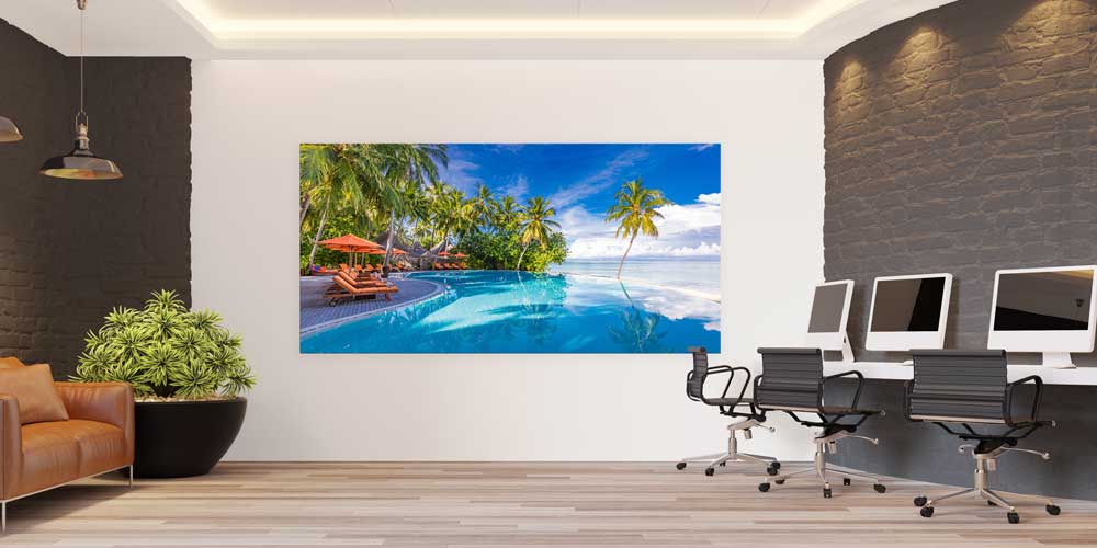 Tropik Sahil ve Infinity Havuz Büyük Duvar Dekoru 14065