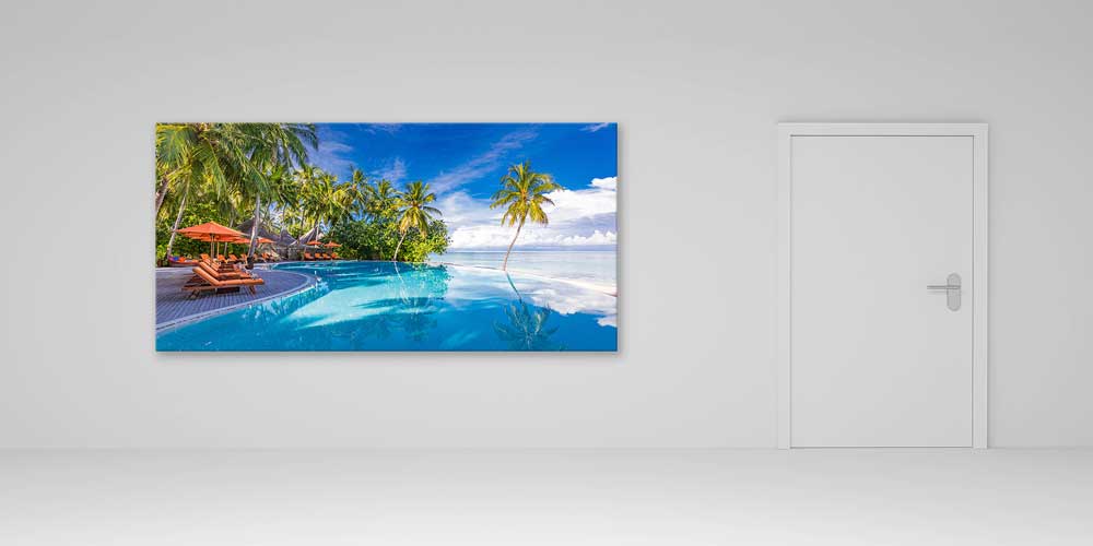 Tropik Sahil ve Infinity Havuz Büyük Duvar Dekoru 14065