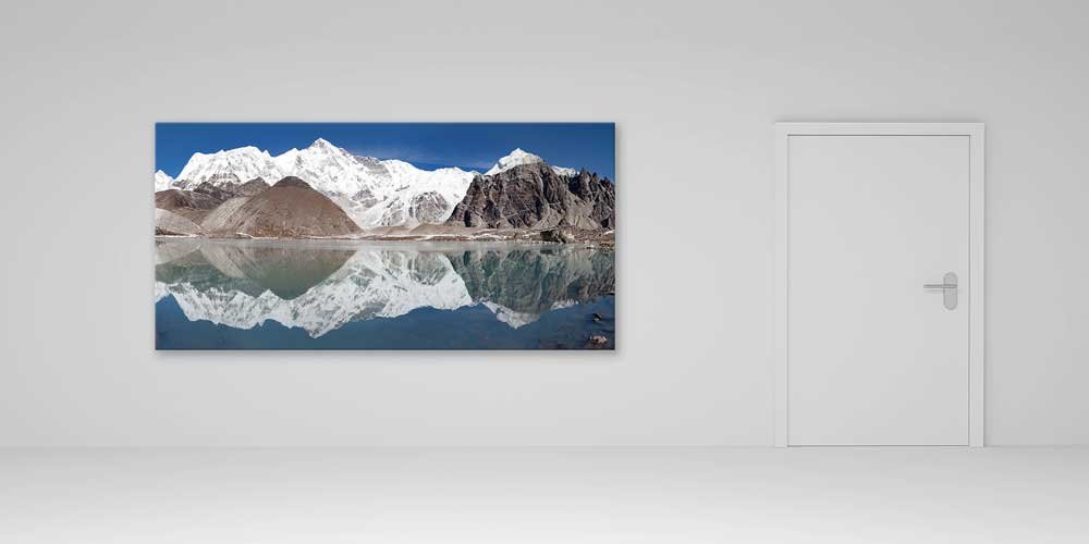 big-size-wall-design-14085-04 Buzullu Dağ Gölü ve Yansıma Manzarası Büyük Ebat Duvar Dekoru 14085