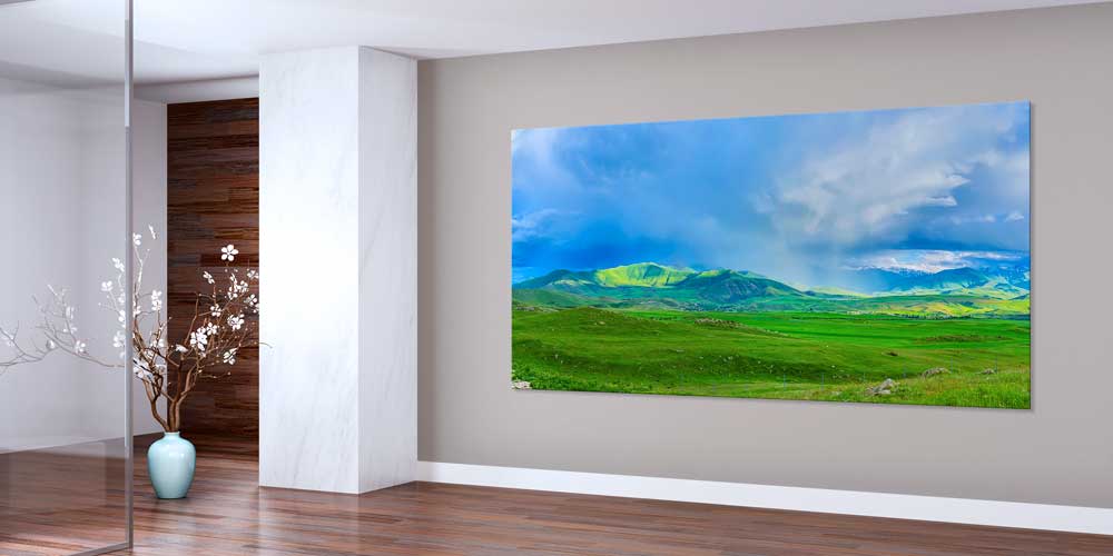 Yeşil Vadi ve Dağ Manzarası Büyük Ebat Duvar Dekoru 14091