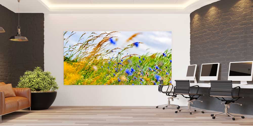 Rüzgârda Sallanan Çiçekler Büyük Ebat Duvar Dekoru 14237