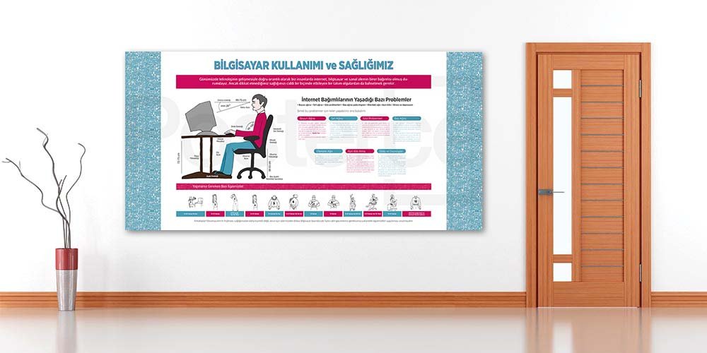bilgisayar-kullanimi-a-404-02 Bilgisayar Kullanımı ve Sağlık Eğitim Posteri - Büyük Ebat Dekor A-404