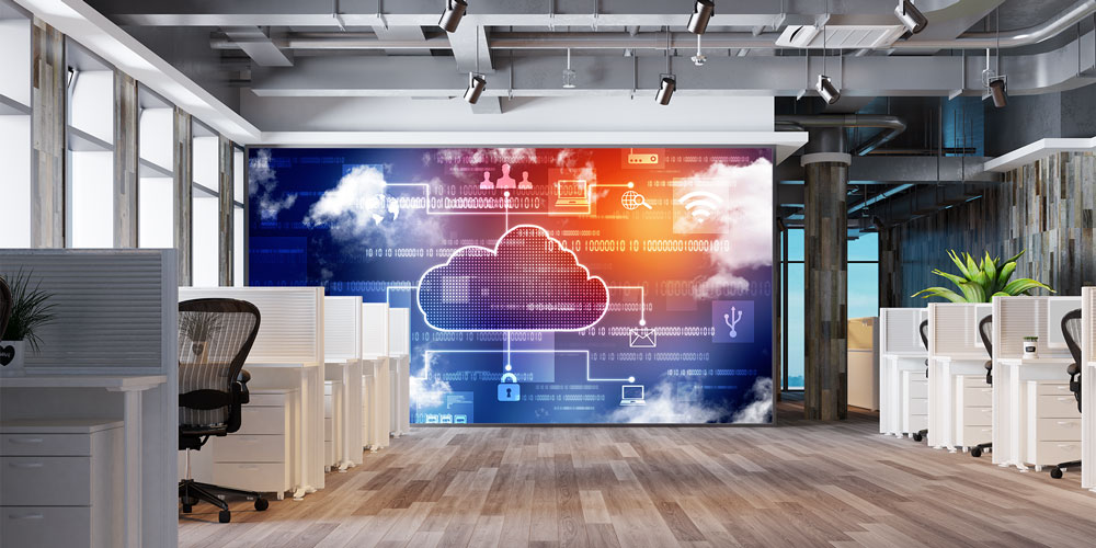 bilgisayar-ofis-duvar-kagidi-5387-02 Bulut Bilişim ve Dijital Veri Ağı Temalı Modern Ofis Duvar Kağıdı 5387