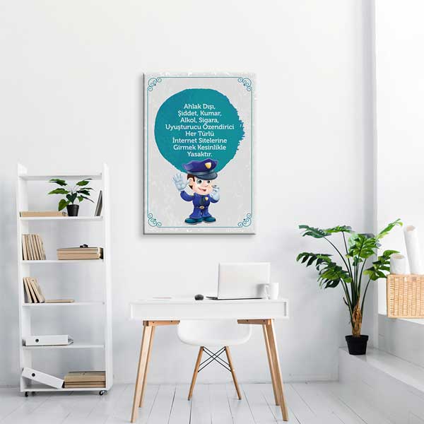 İnternet Güvenliği Yasaklar Eğitim Posteri - Okullar İçin – B-408