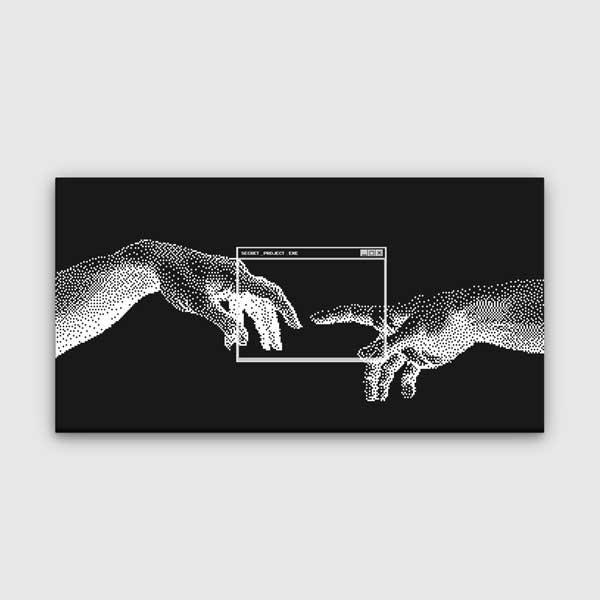 Dijital Temas Temalı Minimalist Teknoloji Ofis Kanvas Tablo – 5375