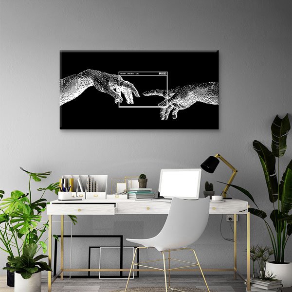 Dijital Temas Temalı Minimalist Teknoloji Ofis Kanvas Tablo – 5375