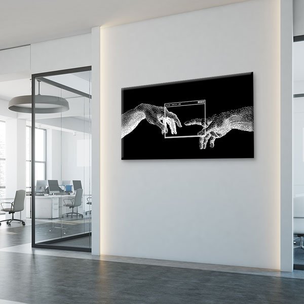 Dijital Temas Temalı Minimalist Teknoloji Ofis Kanvas Tablo – 5375