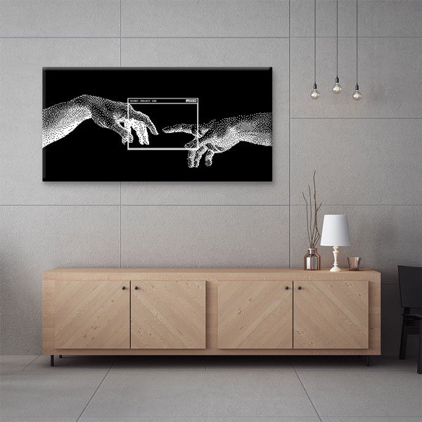 Dijital Temas Temalı Minimalist Teknoloji Ofis Kanvas Tablo – 5375