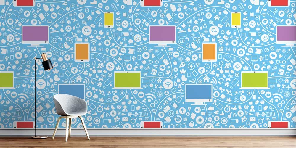 bt-sinifi-duvar-kagidi-1096-00 Bilgisayar Eğitimi Temalı Duvar Kağıdı - BT Sınıfı Dekorasyonu 1096