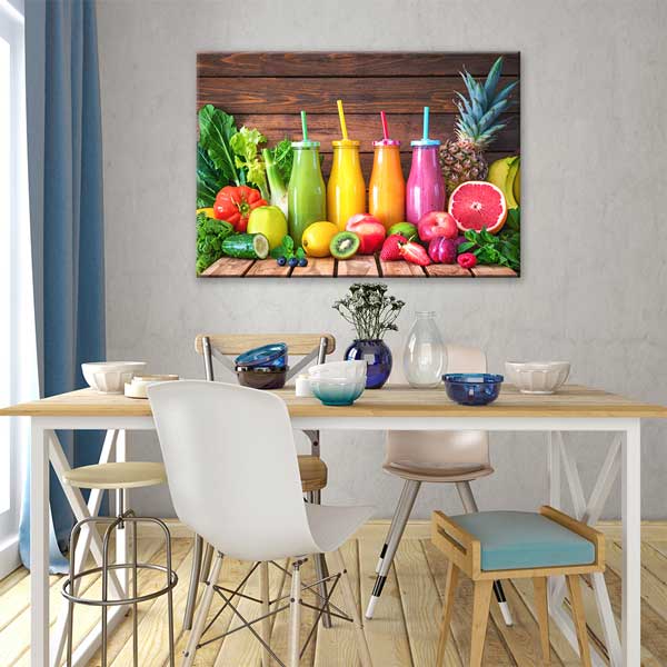 Renkli Meyve Suları Kanvas Duvar Tablosu – 12204
