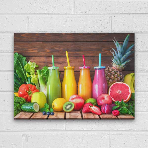 Renkli Meyve Suları Kanvas Duvar Tablosu – 12204