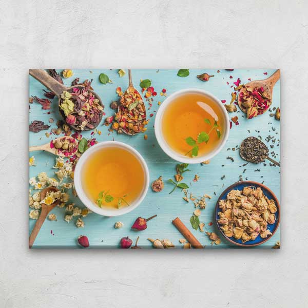 cafe-wall-art-12209-05 Bitki Çayı ve Baharatlar Kanvas Duvar Tablosu – 12209