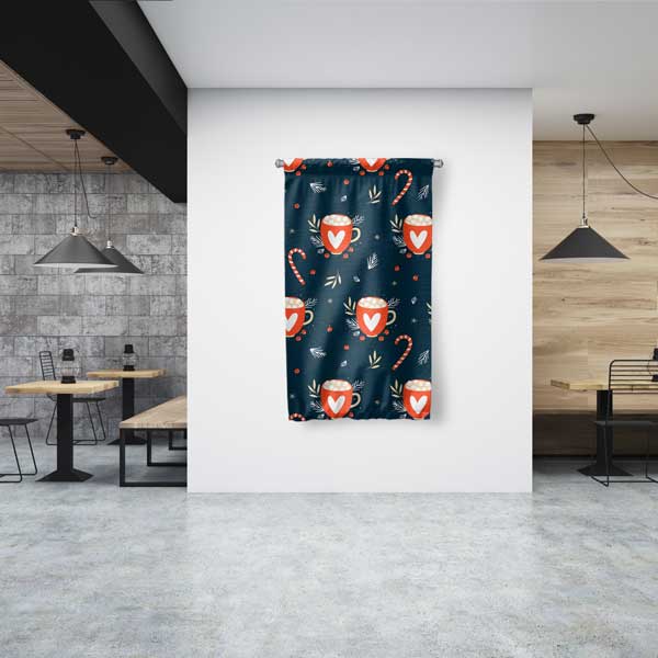 cafe-wall-art-banner-12616-00 Kahve Temalı Kalpli Kupa Desenli Duvar FlamasıQ 12616