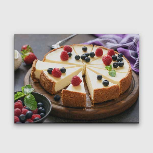 Cheesecake Tasarımlı Kanvas Duvar Tablosu – 12191
