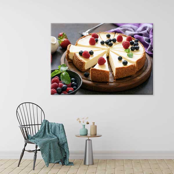 Cheesecake Tasarımlı Kanvas Duvar Tablosu – 12191