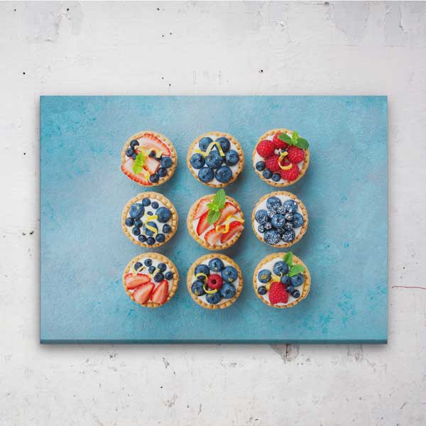 cafe-wall-art-decor-12198-05 Meyveli Mini Turtalar Tasarımlı Kanvas Duvar Tablosu – 12198