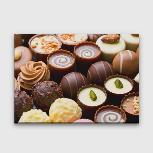 Çikolata Pralin Tasarımlı Kanvas Duvar Tablosu – 12200