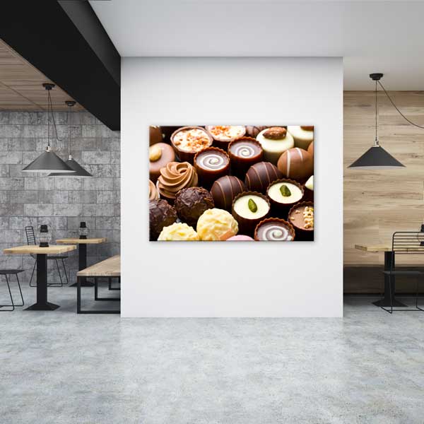 Çikolata Pralin Tasarımlı Kanvas Duvar Tablosu – 12200