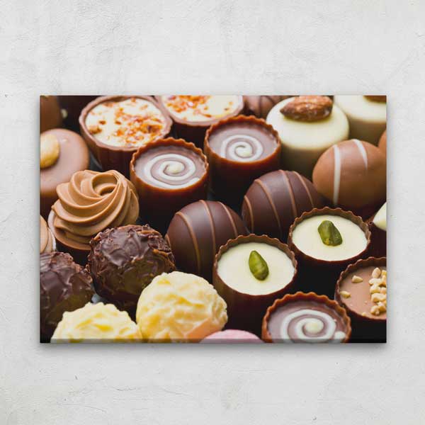 Çikolata Pralin Tasarımlı Kanvas Duvar Tablosu – 12200
