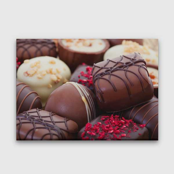 Çikolata Karışımı Tasarımlı Kanvas Duvar Tablosu – 12201