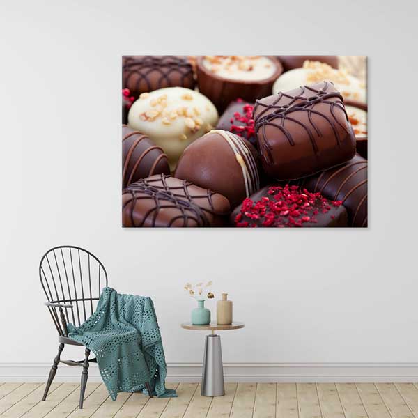 Çikolata Karışımı Tasarımlı Kanvas Duvar Tablosu – 12201