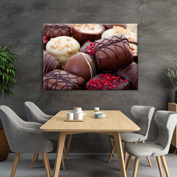 Çikolata Karışımı Tasarımlı Kanvas Duvar Tablosu – 12201