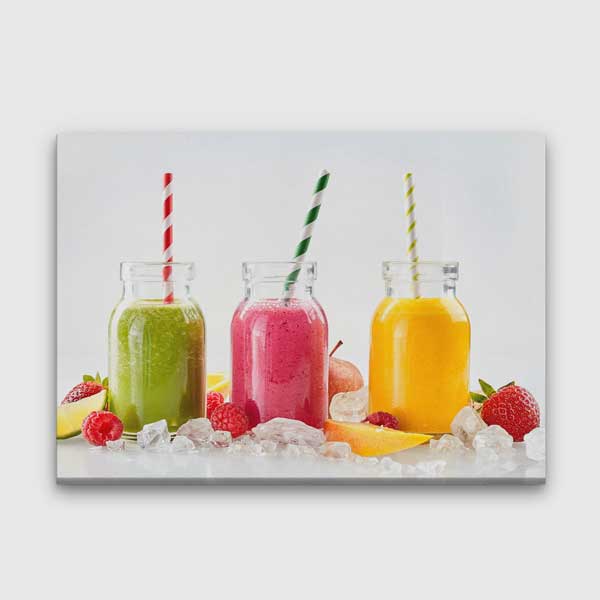 Renkli Smoothie Şişeleri Kanvas Duvar Tablosu – 12207
