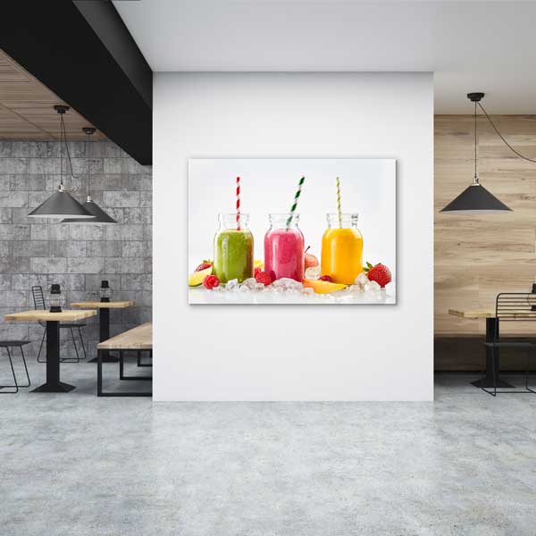 Renkli Smoothie Şişeleri Kanvas Duvar Tablosu – 12207