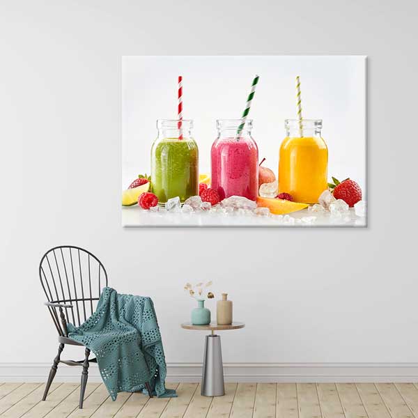 Renkli Smoothie Şişeleri Kanvas Duvar Tablosu – 12207