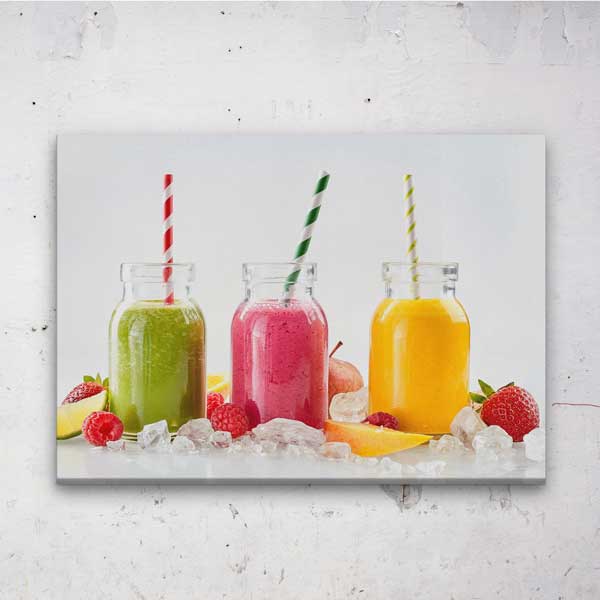 Renkli Smoothie Şişeleri Kanvas Duvar Tablosu – 12207