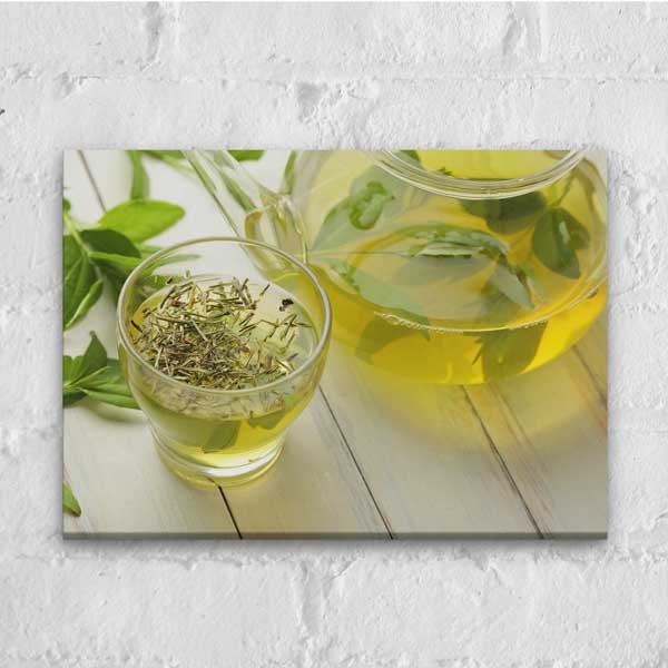 Yeşil Çay ve Demlik Kanvas Duvar Tablosu – 12211
