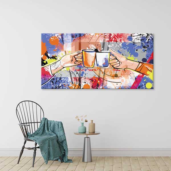 Soyut Kahve Kupası Modern Duvar Tablosu – 12262