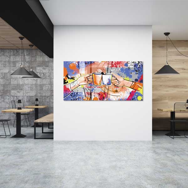 Soyut Kahve Kupası Modern Duvar Tablosu – 12262