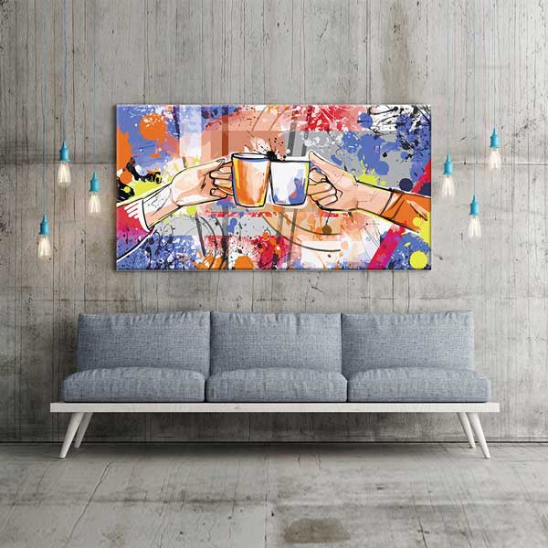 Soyut Kahve Kupası Modern Duvar Tablosu – 12262