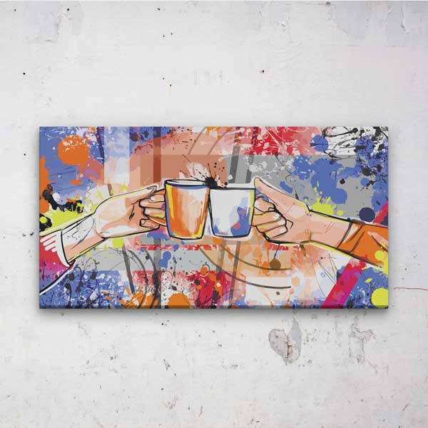 Soyut Kahve Kupası Modern Duvar Tablosu – 12262
