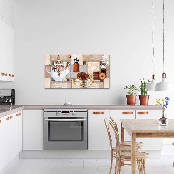cafe-wall-art-decor-12263-04 Klasik Çay ve Kahve Temalı Duvar Tablosu – 12263