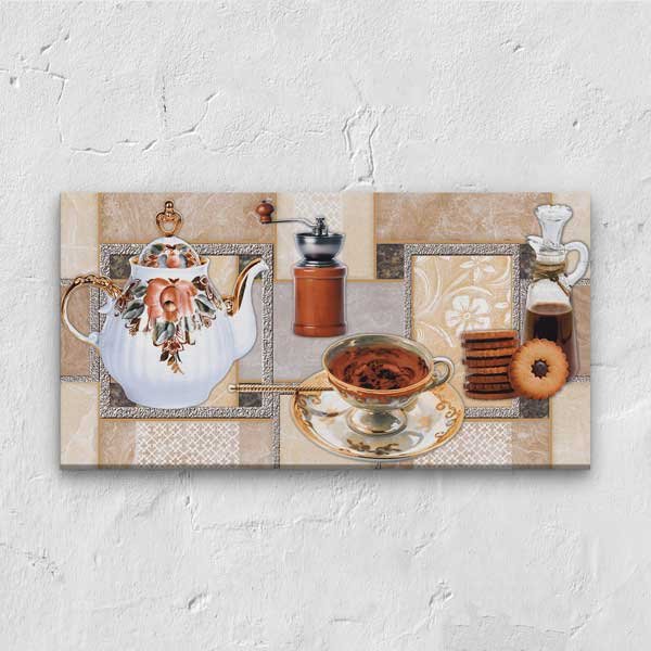 cafe-wall-art-decor-12263-06 Klasik Çay ve Kahve Temalı Duvar Tablosu – 12263