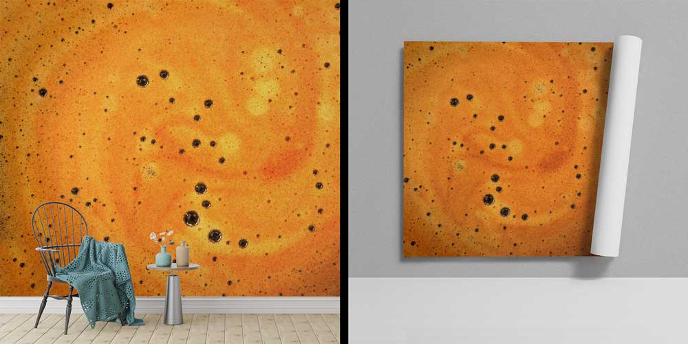 Kahve Köpüğü Desenli Duvar Kağıdı 12342