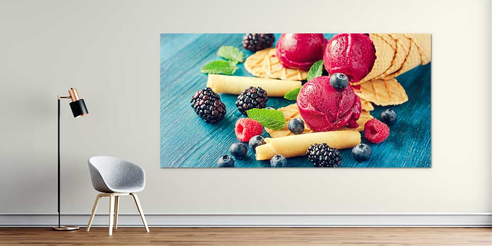 Meyveli Dondurma ve Orman Meyveleri Büyük Ebat Duvar Dekoru – 12429