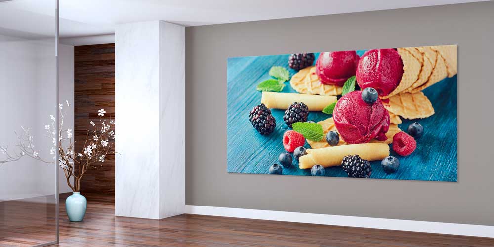 Meyveli Dondurma ve Orman Meyveleri Büyük Ebat Duvar Dekoru – 12429
