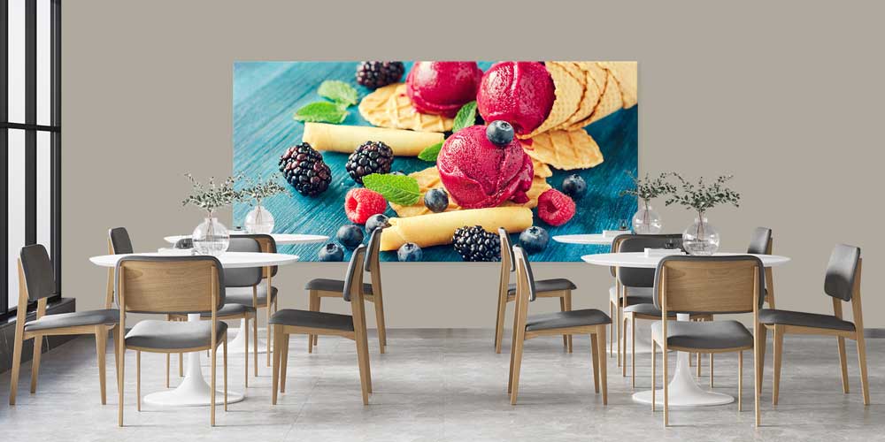 Meyveli Dondurma ve Orman Meyveleri Büyük Ebat Duvar Dekoru – 12429