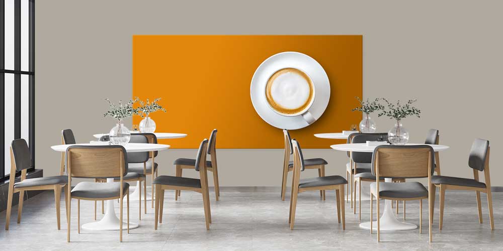 cafe-wall-art-decor-12439-03 Minimalist Cappuccino Tasarımlı Büyük Ebat Duvar Dekoru – 12439