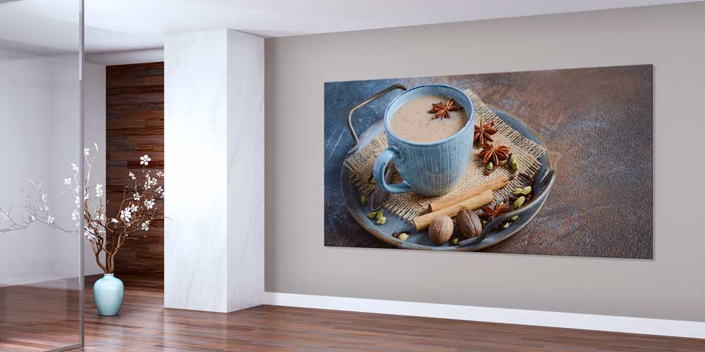 Sıcak Baharatlı Kahve Tasarımlı Büyük Ebat Duvar Dekoru – 12440