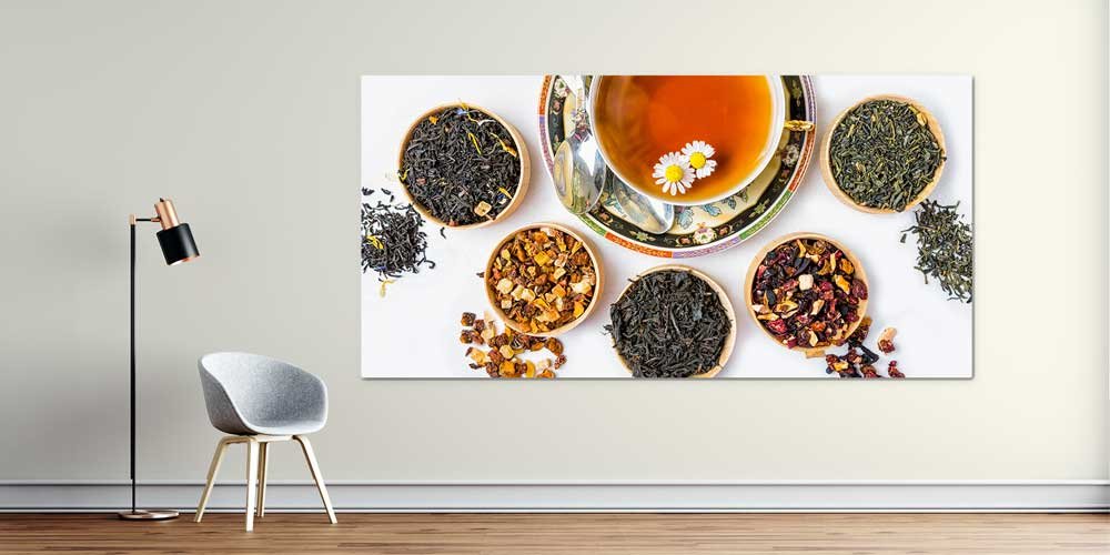 Bitki Çayı ve Karışımlar Tasarımlı Büyük Ebat Duvar Dekoru – 12450