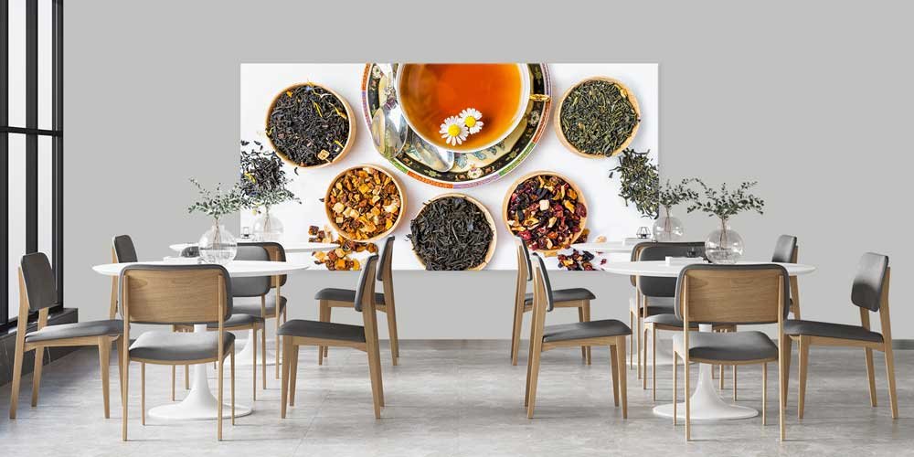 Bitki Çayı ve Karışımlar Tasarımlı Büyük Ebat Duvar Dekoru – 12450