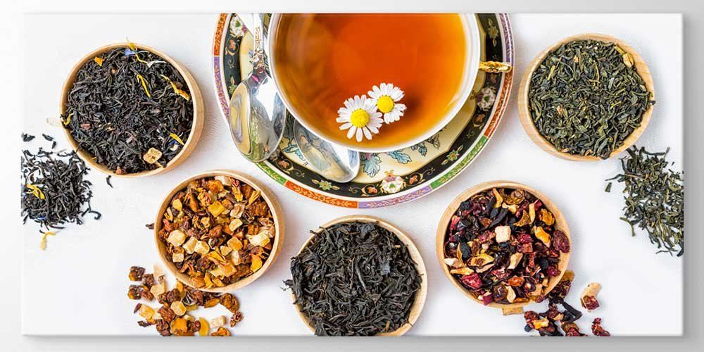 Bitki Çayı ve Karışımlar Tasarımlı Büyük Ebat Duvar Dekoru – 12450