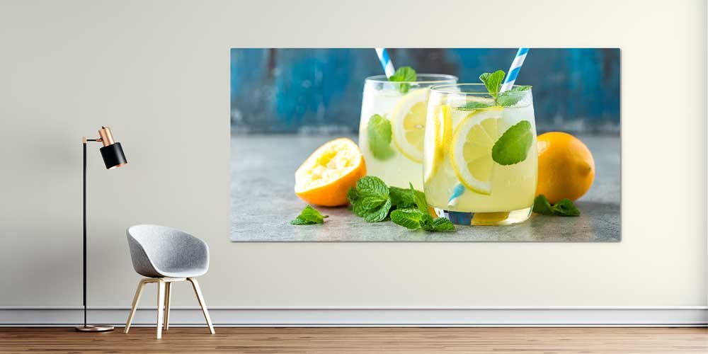 Limonata ve Nane Detaylı Büyük Ebat Duvar Dekoru – 12451