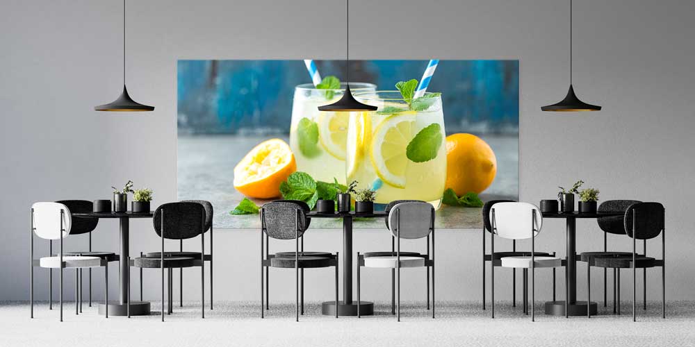 Limonata ve Nane Detaylı Büyük Ebat Duvar Dekoru – 12451