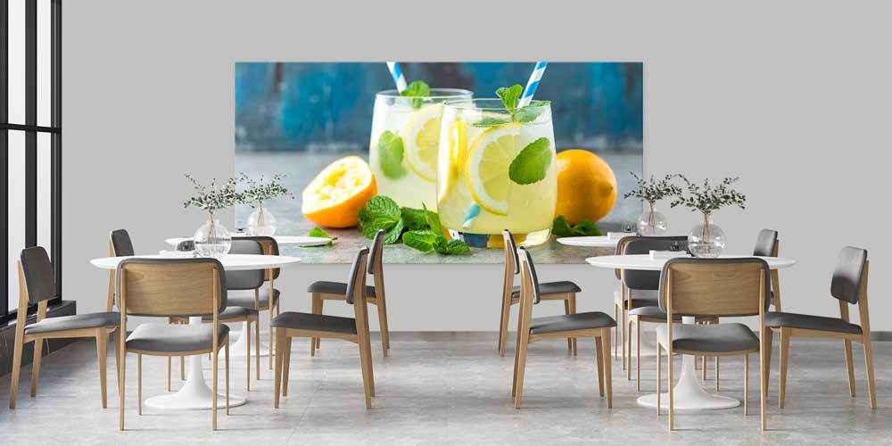 Limonata ve Nane Detaylı Büyük Ebat Duvar Dekoru – 12451